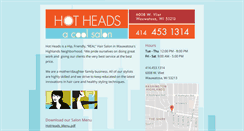 Desktop Screenshot of hotheadsacoolsalon.com